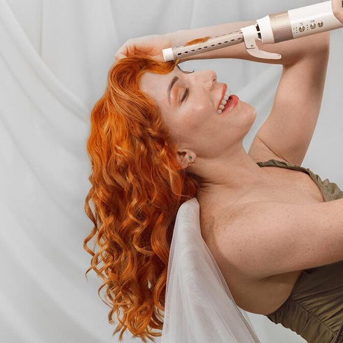 Modelador de Cabelo Cecotec Bamba Ceramic Care AirGlam 14 em 1 Champagne image number 12