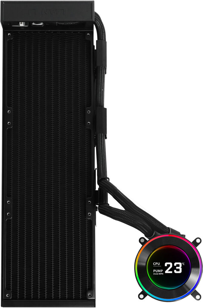 Water Cooler CPU AIO Lian Li HydroShift II LCD-C 360 Preto - 360mm S/Ventoinhas image number 1