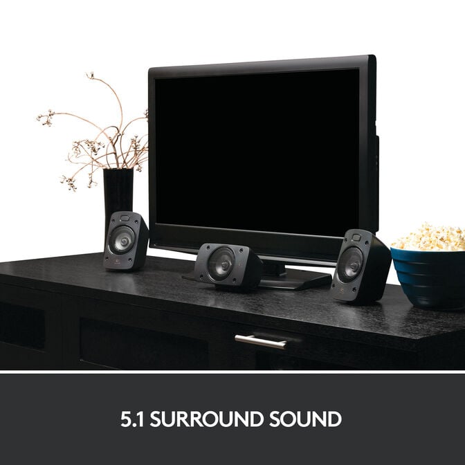 Colunas Logitech Z906 THX Surround Sound 5.1 1000W Peak/500W RMS Pretas image number 5