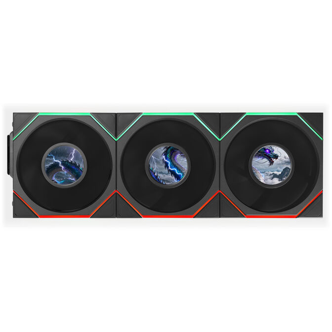 Ventoinha Lian Li UNI FAN TL120 LCD FLEX Wireless Preto 120mm (Pack 3) image number 2
