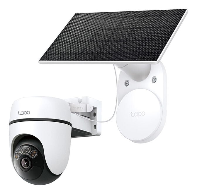C&acirc;mara de Seguran&ccedil;a TP-Link Tapo TC90 KIT 2K 3MP Pan/Tilt Outdoor IP65 Security Wi-Fi com Bateria + Painel Solar Tapo A201 image number 1