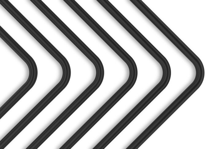 Tubo R&iacute;gido EKWB Loop Metal Pr&eacute;-Dobrado 90&ordm; 14mm 80cm Preto (Pack 2) image number 3