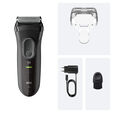 M&aacute;quina de Barbear Braun Series 3+ 3000 Preto/Cinzento image number null
