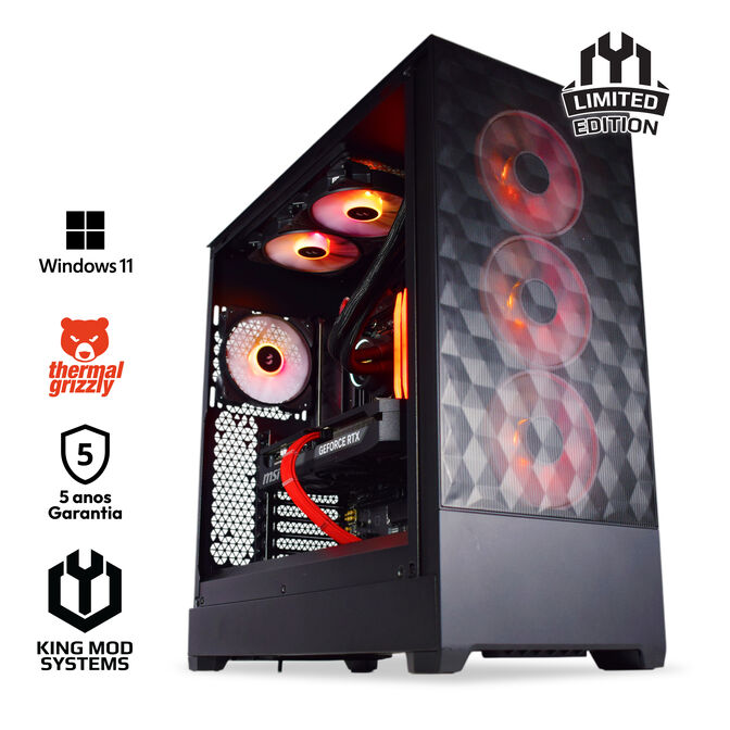 Computador King Mod Gamer-PC X Fractal Ryzen 7 7800X3D 32GB DDR5 2TB RTX 5080 WiFi W11 Bonus