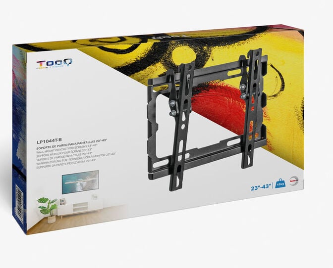 Suporte de Parede Tooq Tilt 23" a 43" Max. 45Kg Preto image number 0