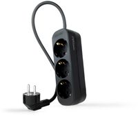 R&eacute;gua Nanocable 3 Tomadas 1.4 M Preto