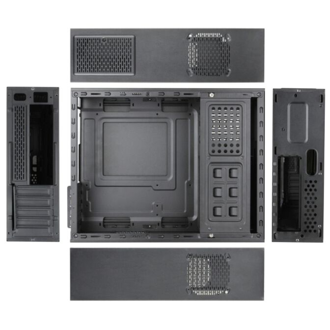 Caixa Mini-ITX Tooq C/Fonte Alimenta&ccedil;&atilde;o 500W Preta image number 3