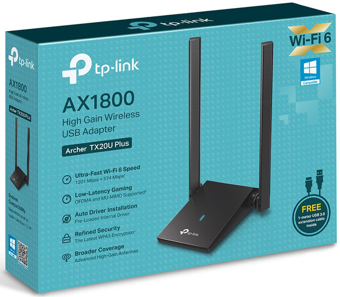 Adaptador USB TP-Link Archer TX20U Plus Wi-Fi 6 AX1800 Dual-Band image number 3