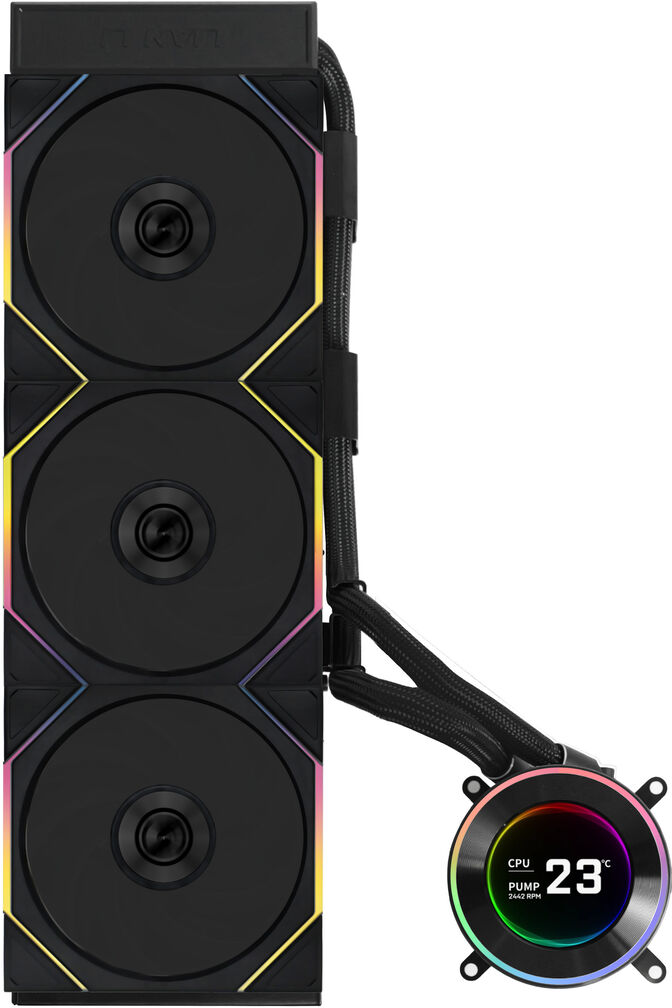 Water Cooler CPU AIO Lian Li HydroShift II LCD-C 360TL Wireless Preto - 360mm image number 1