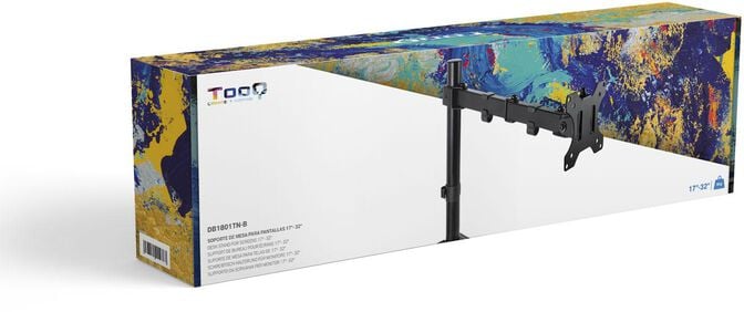 Suporte de Mesa Tooq 17" a 32" Max. 8kg/Monitor Preto image number 3