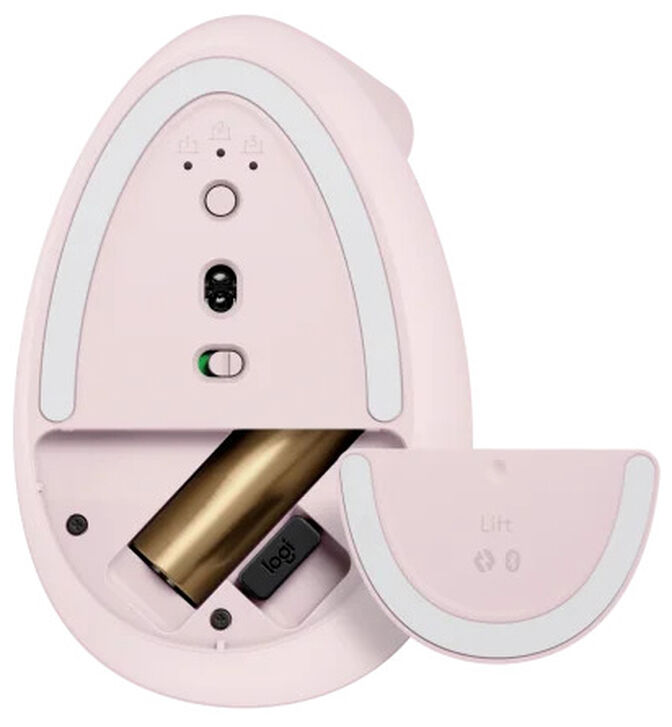 Rato Laser Logitech Lift Vertical Ergon&oacute;mico Wireless 4000DPI Rosa image number 4