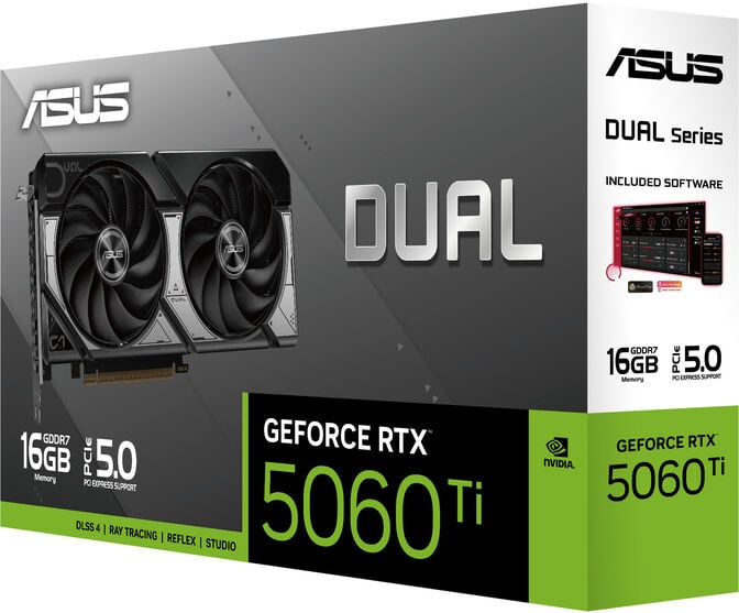 Gr&aacute;fica Asus GeForce&reg; RTX 5060 Ti Dual 16GB GDDR7 DLSS4 image number 13