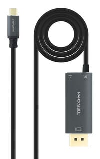 Cabo Conversor Nanocable USB-C/M > DisplayPort/M 8K 1.8 M Preto