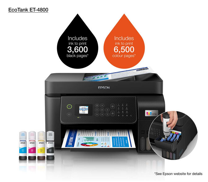 Impressora Multifun&ccedil;&otilde;es a Jato de Tinta Epson EcoTank ET-4800 Wi-Fi image number 11