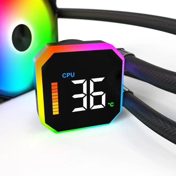 Water Cooler CPU Montech HyperFlow Digital 360mm Preto image number 4