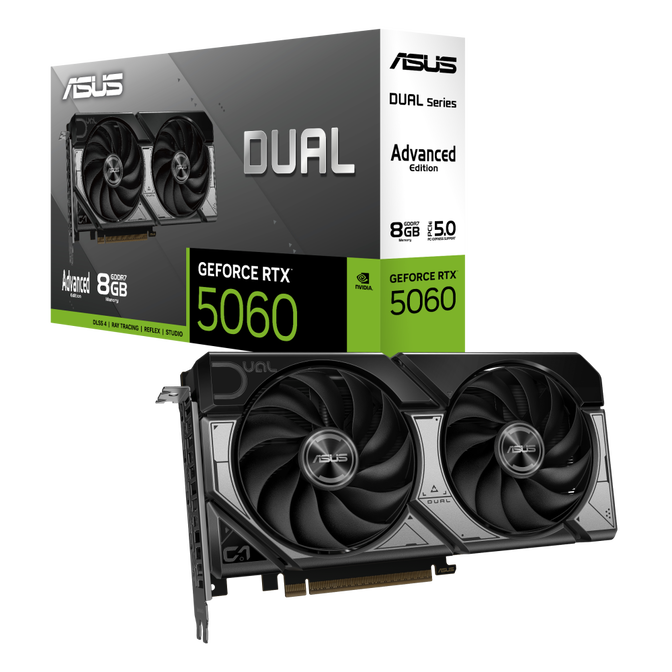 Gr&aacute;fica Asus GeForce&reg; RTX 5060 Dual OC Advanced 8GB GDDR7 DLSS4 image number 0