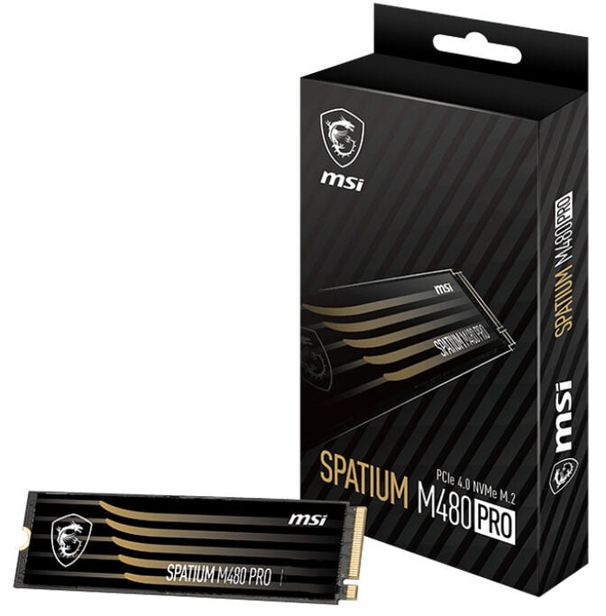 SSD MSI SPATIUM M480 PRO 1TB Gen4 M.2 NVMe (7400/6000MB/s) image number 0