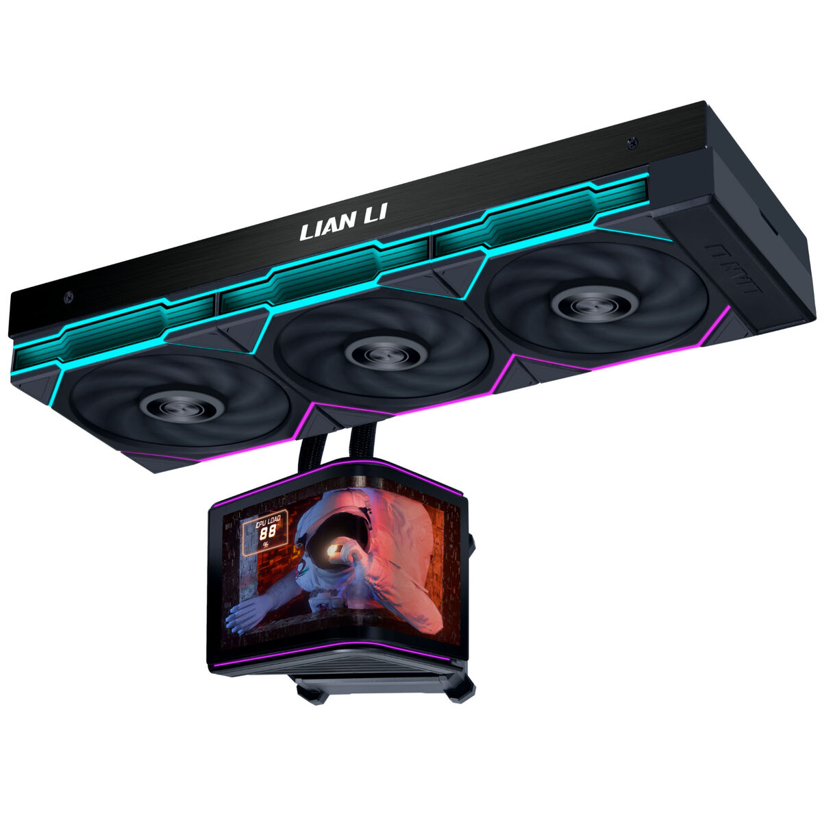 Water Cooler CPU AIO Lian Li HydroShift II OLED Curved 360TL Preto - 360mm