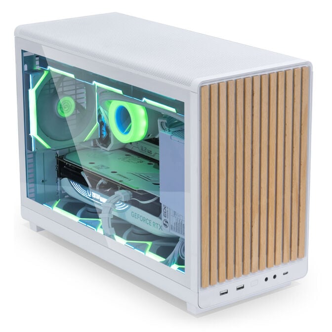 Caixa Micro-ATX Lian Li x Dan Cases A3 Branca Madeira Vidro Temperado image number 1