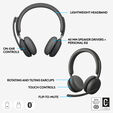 Headset Logitech Zone Wireless 2 UC Bluetooth ANC Grafite image number null