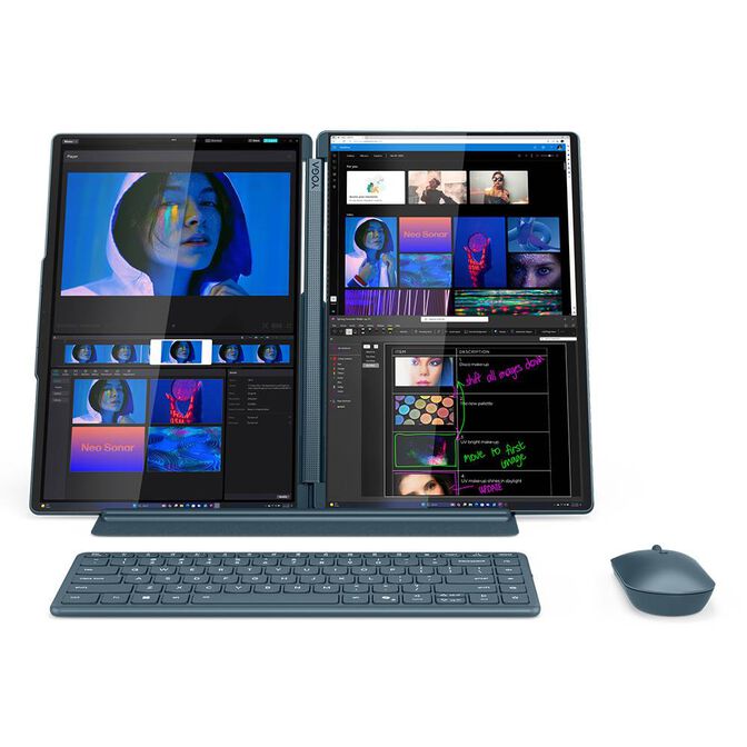 Port&aacute;til Lenovo Yoga Book 9i 14IAH10-058 2x14" Ultra 7 255H 32GB 1TB 2.8K OLED Touch 120Hz W11 +Rato+Stand+Earbuds+Sleeve image number 6