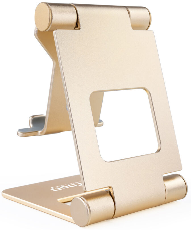 Suporte de Mesa Tooq Ajust&aacute;vel p/ Smartphone/Tablet Max. 10" Dourado image number 2