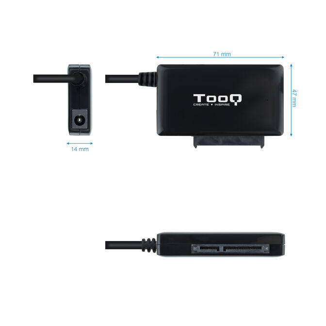 Adaptador Tooq USB 3.0 USB-A SATA HDD/SSD 2.5" / 3.5" image number 2