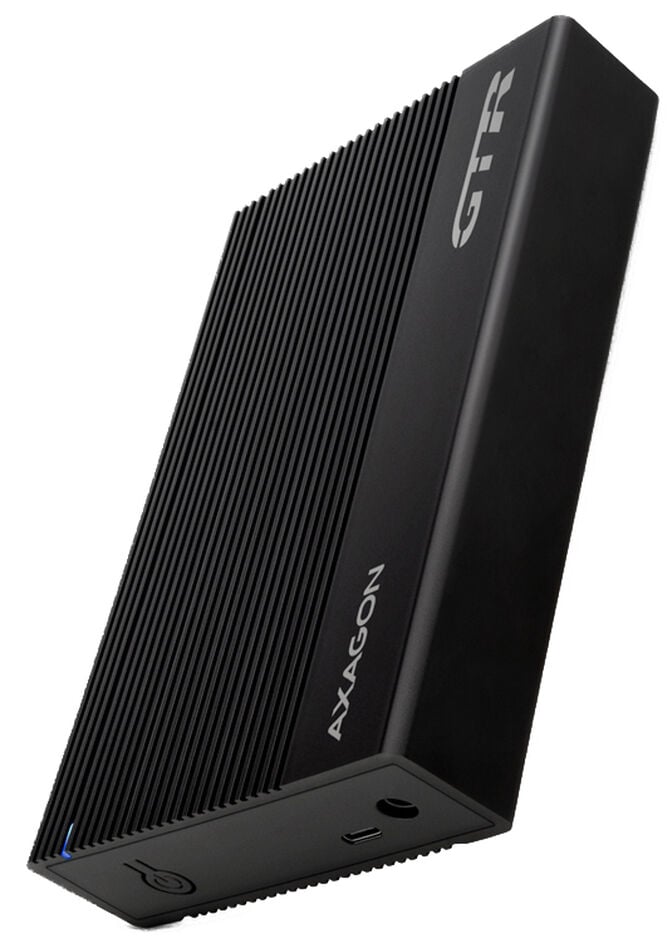 Caixa Externa AXAGON EE35-GTR USB-C 3.2 Gen 1 - SATA 6G, 3.5" External RIBBED box BLACK image number 1