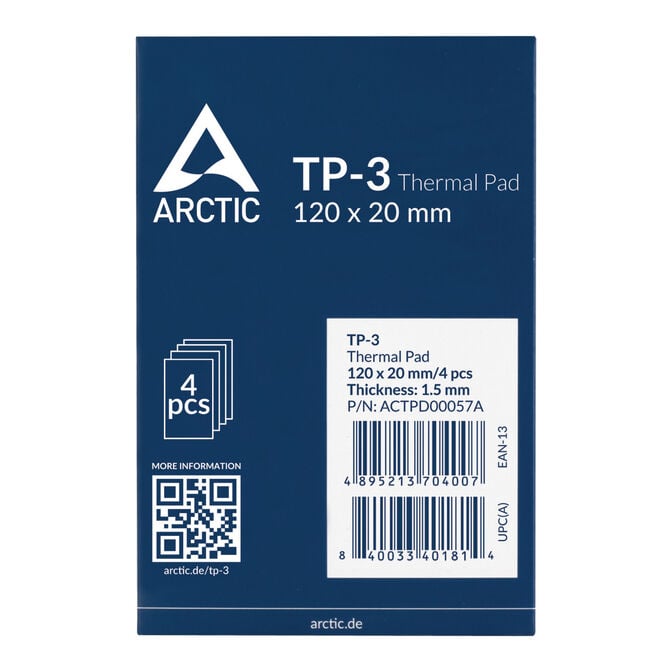 Thermal Pad Arctic TP-3 120 x 20 x 1.5 mm (Pack 4) image number 4