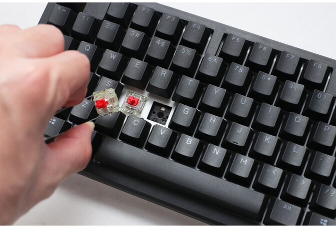 Teclado Mec&acirc;nico Ducky Zero 6108 100% Classic Black RGB Wireless MX2A-Red (PT) image number 7