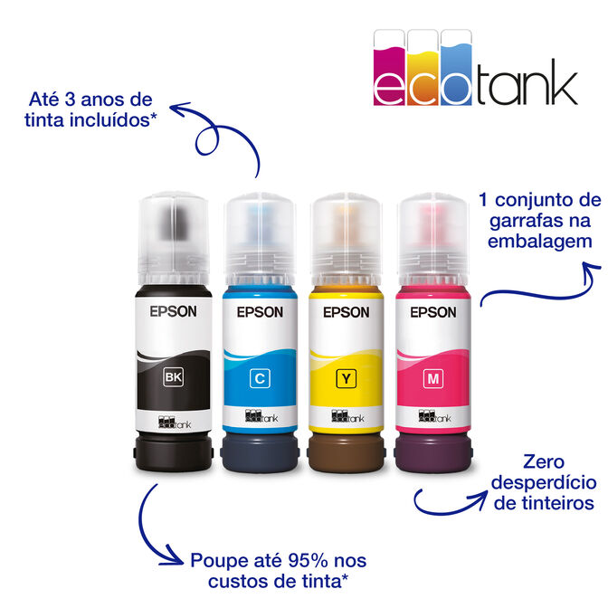 Impressora Multifun&ccedil;&otilde;es a Jato de Tinta Epson EcoTank ET-2861 WiFi image number 10