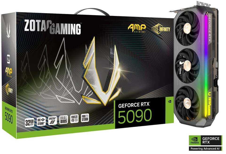 Gr&aacute;fica ZOTAC GeForce&reg; RTX 5090 AMP Extreme Infinity 32GB GDDR7 DLSS4
