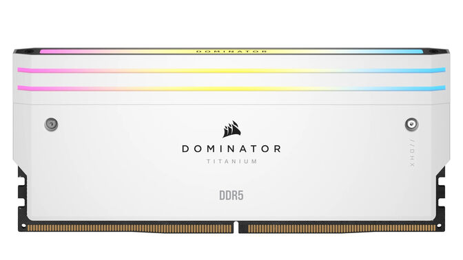 Corsair Kit 32GB (2 x 16GB) DDR5 6000MHz Dominator Titanium RGB White CL30 image number 3