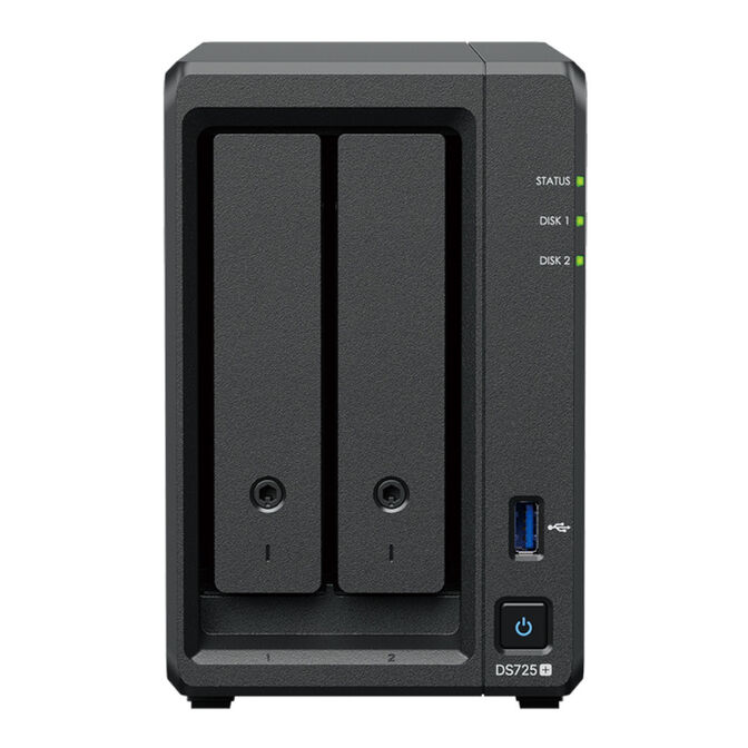 NAS Synology Disk Station D725+ - 2 Ba&iacute;as - CPU 2-Core AMD Ryzen R1600 - 4GB RAM image number 0