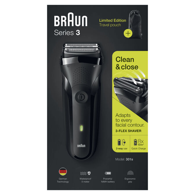 M&aacute;quina de Barbear Braun Series 3 301s image number 1