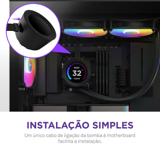 Water Cooler CPU NZXT Kraken Elite 280 RGB Preto image number 8