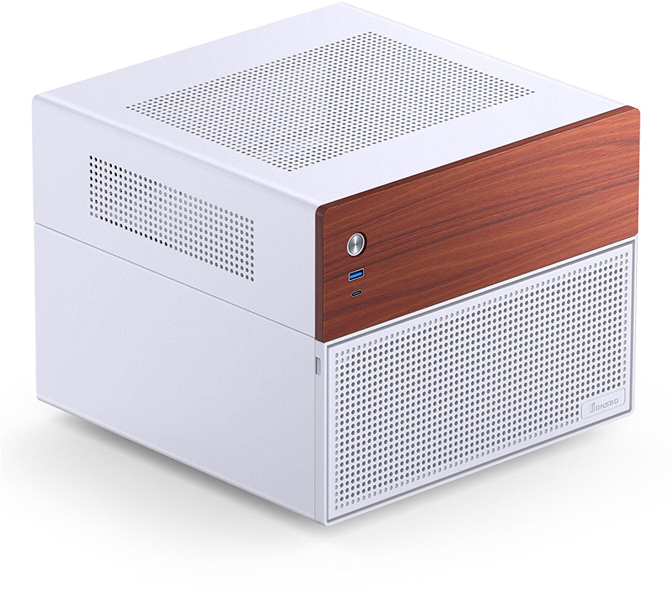 Jonsbo N4 Micro-ATX/Mini-ITX Case, Branca