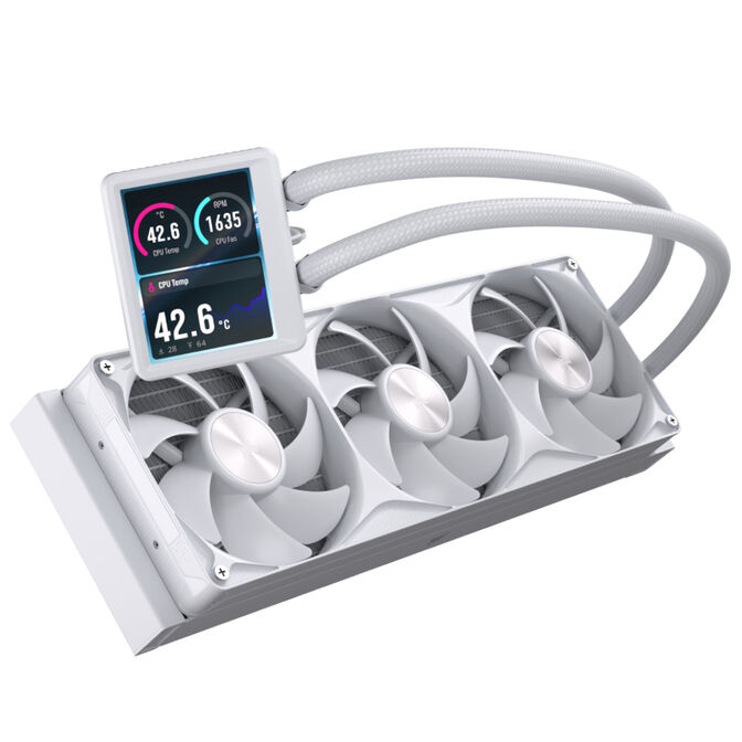 Water Cooler CPU Corsair NAUTILUS II RS LCD 360mm Branco image number 1