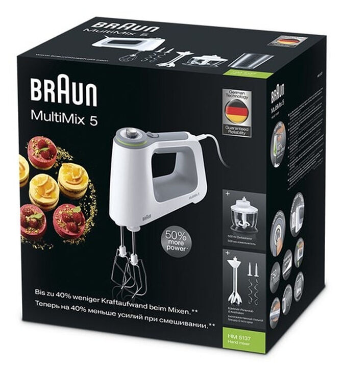 Batedeira Braun MultiMix HM 5137 750W Branco image number 3