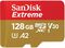 Cart&atilde;o SanDisk Extreme MicroSDHC/SDXC UHS-I C10 A2 U3 V30 128GB