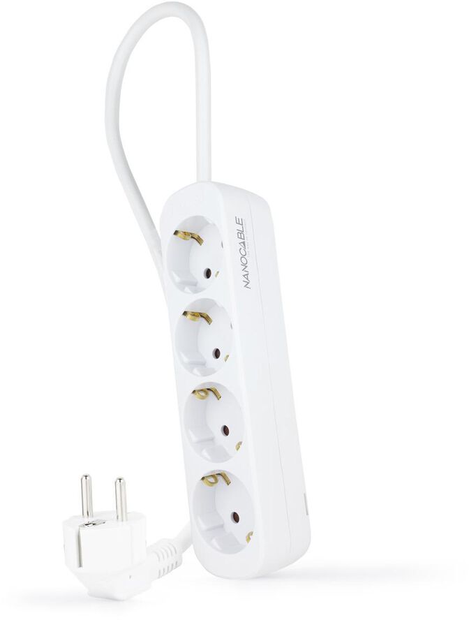 R&eacute;gua Nanocable 4 Tomadas 1.4 M Branco image number 0