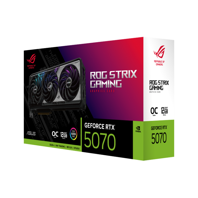 Gr&aacute;fica Asus GeForce&reg; RTX 5070 ROG Strix Gaming OC 12GB GDDR7 DLSS4 image number 1