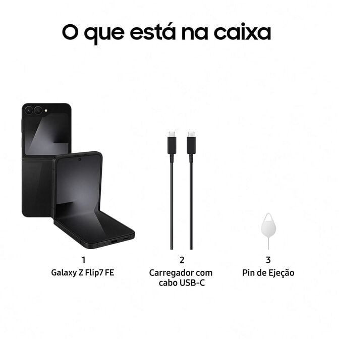Smartphone Samsung Galaxy Z Flip 7 FE 5G 6.7" (12 /256GB) 120Hz Preto image number 4
