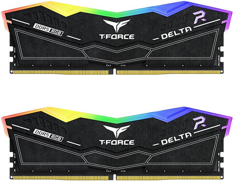 TEAM DDR5 メモリ 32GB(16GB 2枚) 5200MHz Team Group Kit 32GB (2 x 16GB) DDR5 5200MHz Delta RGB Preto CL40