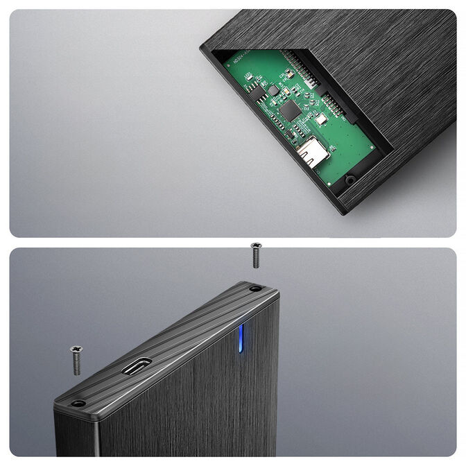 Caixa Externa AXAGON EE25-XA6C para SSD/HDD 2.5" USB-C, SATA 6G, Aluminio image number 3