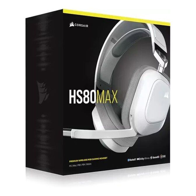 Headset Corsair HS80 MAX Gaming Wireless Branco image number 8