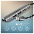 HUB USB AXAGON HUE-STA 1x USB-A 5Gbps + 2x USB-A + 1x USB-C, cabo USB-A 12 cm image number null