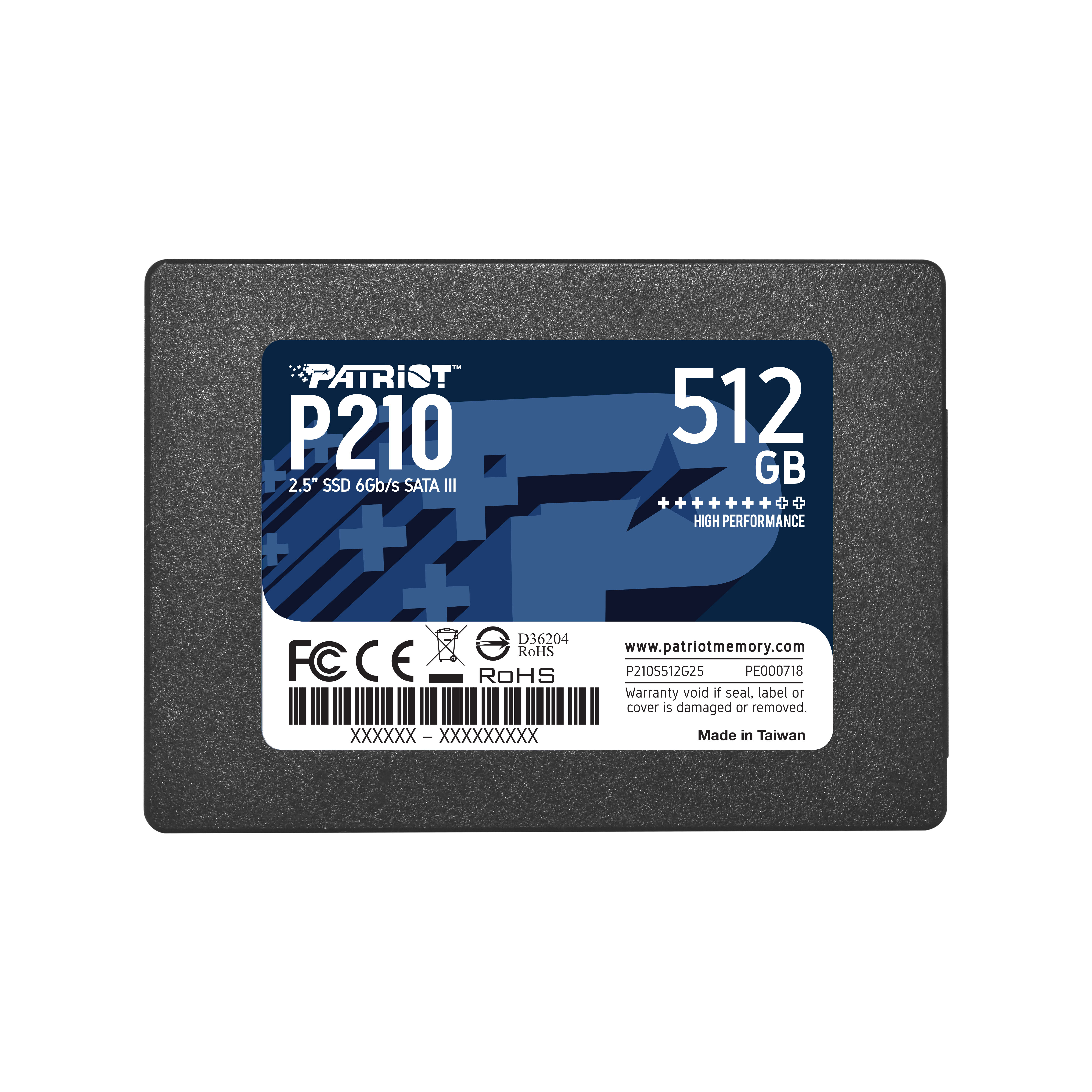 SSD Patriot P210 512GB SATA III (520/430MB/s)