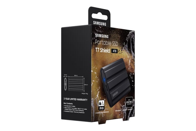SSD Externo Samsung T7 Shield 4TB USB3.2 Gen2 Preto (1050/1000MB/s) image number 9