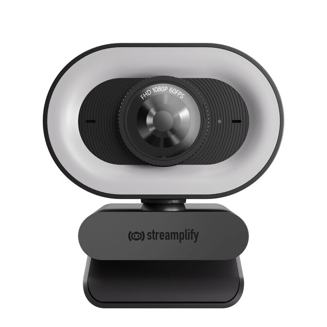 Webcam Streamplify CAM Plus FullHD 60fps with Ring Light - Preto image number 3